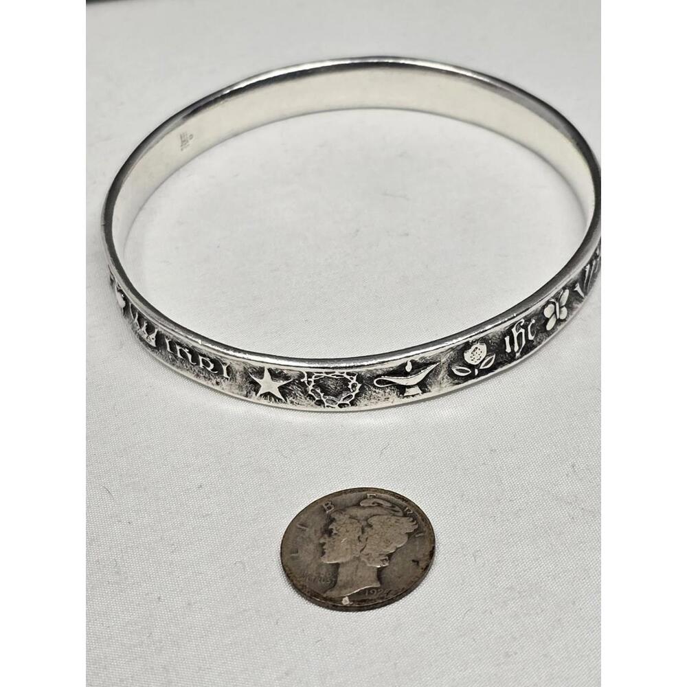 James Avery Sterling Silver Christian Symbol Bangle Retired View 6